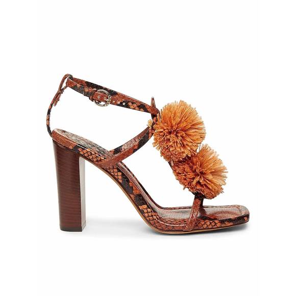 NEW ULLA JOHNSON women's isolde high heel sandal in rust/copper - Picture 1 of 5